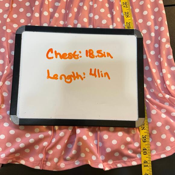 Chelsea Suite Pink and Cream Polka Dot A-Line Midi Dress with Shrug Size 12 - Picture 9 of 9